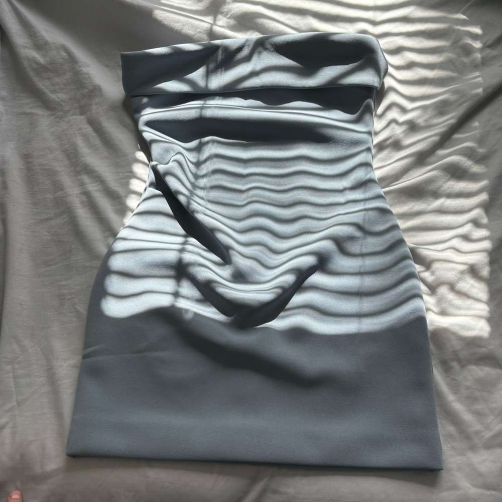 Aritzia Strapless Dress in Light Gray